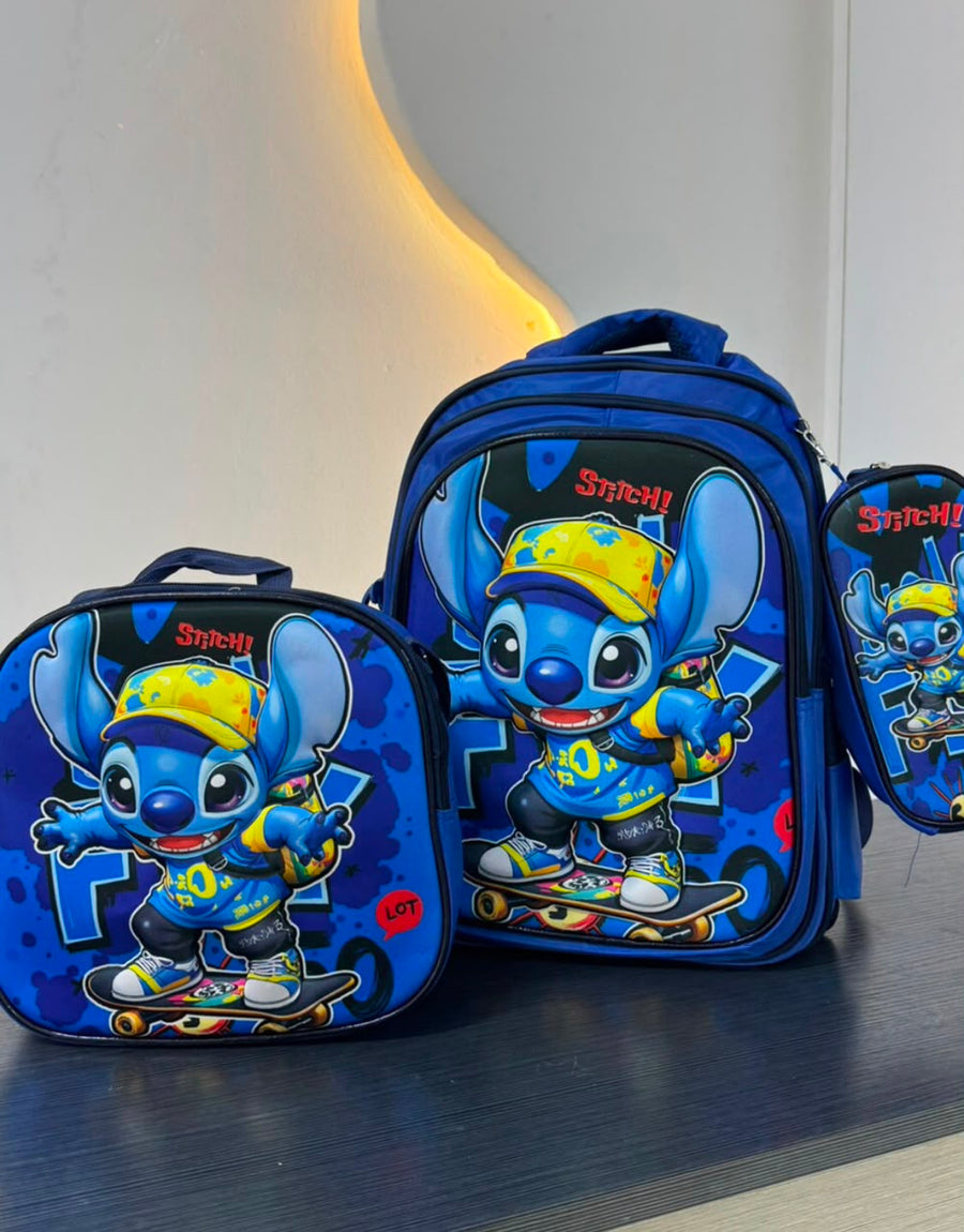 Bolsos combo escolar de 3 piezas